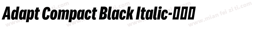 Adapt Compact Black Italic字体转换